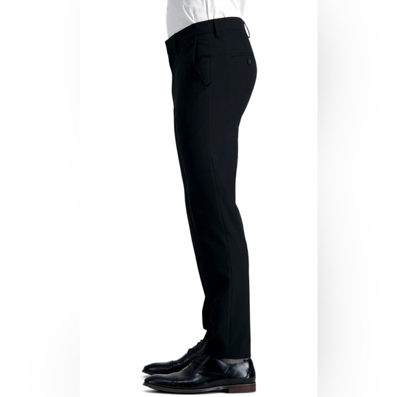 NWT Haggar Men's 4-Way Stretch Ultra Slim Flat Front Dress Pant Size 32x30 - Picture 2 of 8